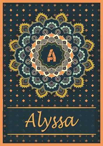 Alyssa: Carnet de notes A5 | Prénom personnalisé Alyssa | Monogramme A | Cadeau d'anniversaire pou Alyssa: Carnet de notes A5 | Prénom personnalisé Alyssa | Monogramme A | Cadeau d'anniversaire pou