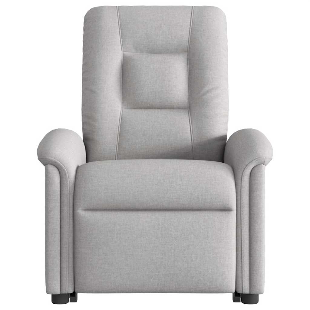 vidaXL Sillón de Masaje eléctrico reclinable elevable Tela Gris Nube