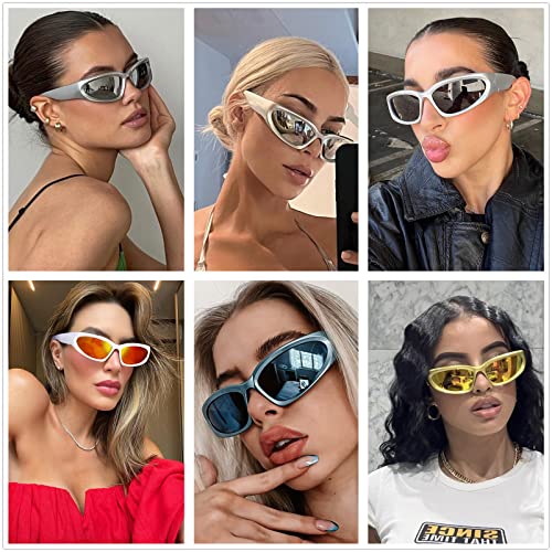 LASPOR Wrap Around Sport Sunglasses for Women Men Sport Shades Glasses Y2K Sunglasses2