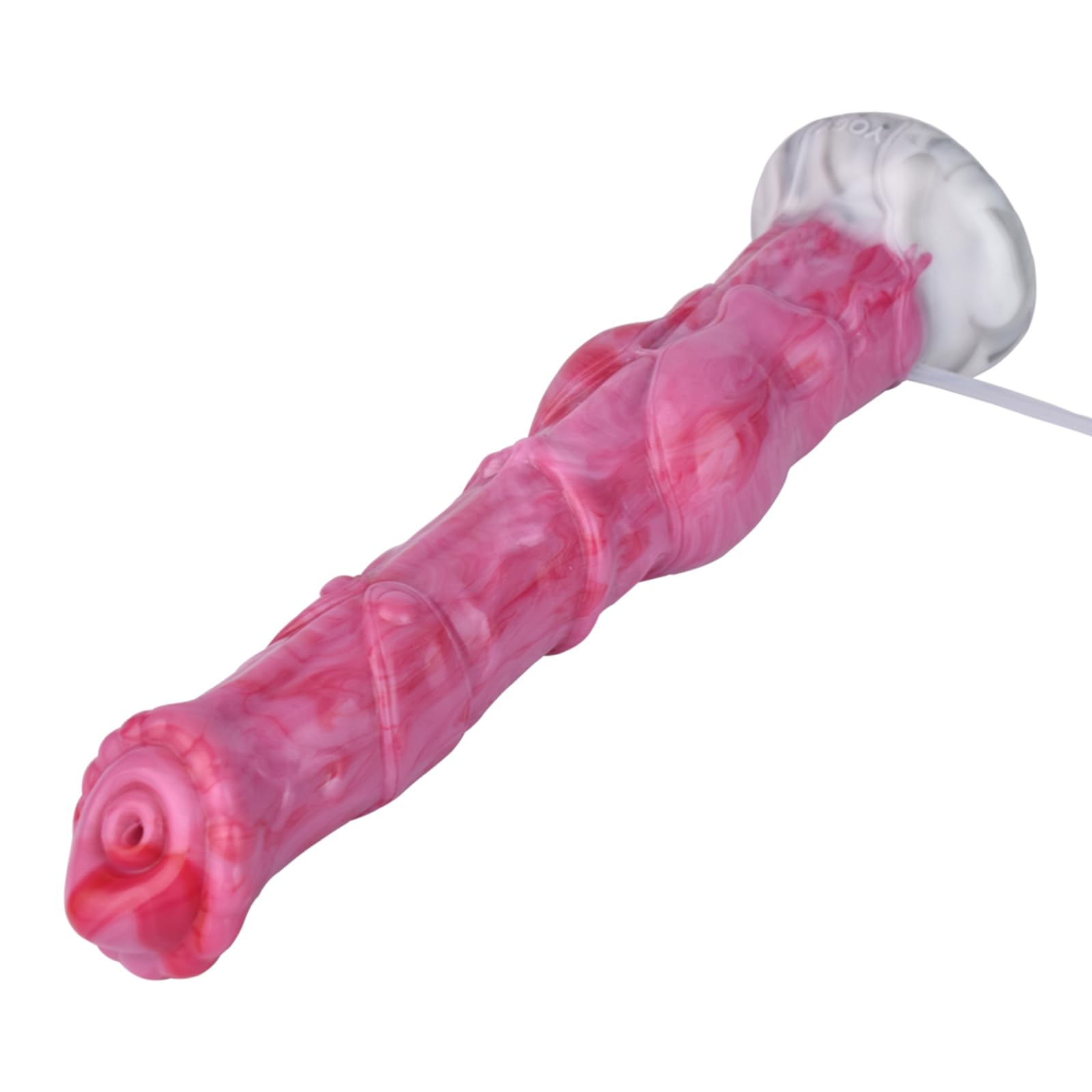 AMAZBEE Dildo squirt per uomini e donne dildo anale in silicone con potenti ventose dildo cavallo con funzione squirting giocattolo del sesso per adulti (Pink)