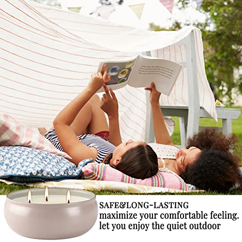 Citronella Candles Outdoor Large 3 Wick Scented Gift Soy Wax Candle For Home Outside Porch Patio, 4 Packs #TOP7