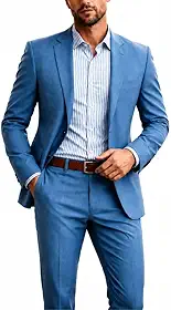 Terno Masculino Microfibra Melange Alfaiataria Moderna Premium Executivo