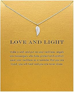 ZYAWP Message Card Silver Compass Pendant Necklace Friendship Sun Good Luck Elephant Pendant Chain Necklace for Women Girl Gift
