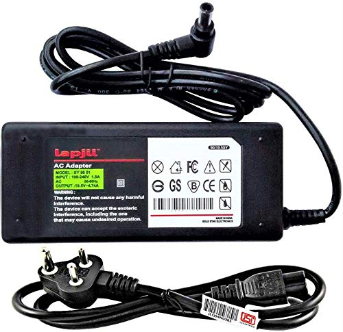LAPJII Ac Dc 90 Watts Power Supply Adapter Compatible for Sony Bravia Smart/HD/LED/LCD TVs 40'' KDL-40R350B, KDL-40R470B, KDL-40R480, KDL-40R480B with Free Power Cord