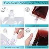 Plastic Flasks 24 PCS, 8 Oz Concealable and Reusable Drink Pouches, Leak-Proof Food Grade Plastic for Travel, Outdoor Sports (8OZ-24PCS +3 Funnels)