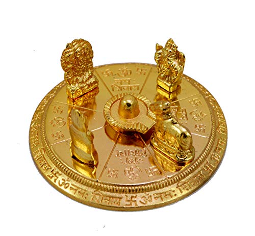 Amazingindiaonline Shiv Parivar con Shivling Shri Kartik Shri Ganesh MATA Parvati e Shri Nandi/Puja Artical