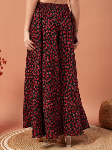 Image of KZULLY | Palazzo for Women | Solid & Printed | Stylish Wide-Leg | Comfortable Elastic Waist Bottomwear