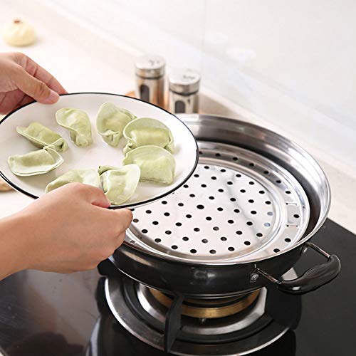 Multi-Functional Stainless Steel Large Diameter Round Steam Holder Tray Shelf for Instant Pot Home Kitchen Cooking Pressure Cooker Accessories Durable Cookware Steamer Basket(26cm) 5 Gallery Image