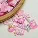 LibiIine 100pcs Mix Lots Flatback Resin Buttons Flat Back Scrapbooking Resin Flatback Craft (Pink)