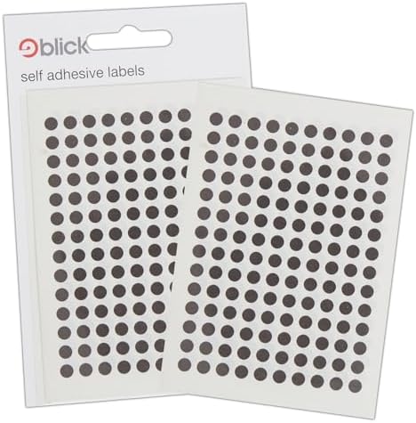 980 Black 5mm Sticky Coloured Dots Easy Peel Self Adhesive Colour ...
