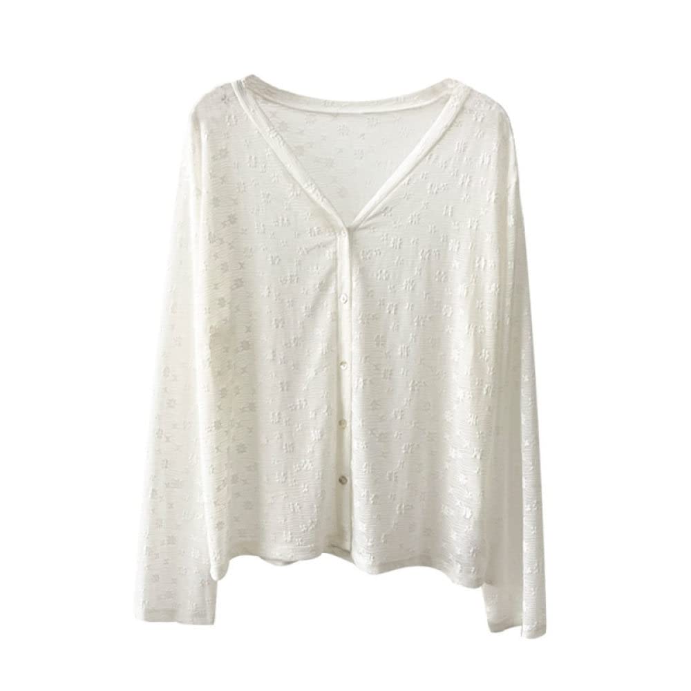 Strickjacken Für Damen,Damen Weiße Spitze Blume Bolero Shrug Elegante Langarm-Strickjacke Mit Offener Vorderseite Cropped Tops Schulterjacke Schiere Bolero Lässige Abendjacke Cover Ups Für Kleidfrau