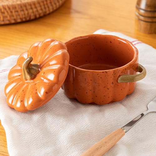 Marmite en céramique et mini casserole cuivre avec couvercle pour soupe - 3
