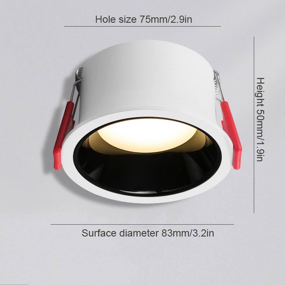 Ultracienkie Downlighty, 6 Sztuk Downlightów Led W Puszkach, Wpuszczana Listwa Maskująca, 5 W/7 W/10 W, Antyodblaskowe, Ultracienkie Downlighty, Modernizacja Downlig,4000k-10W