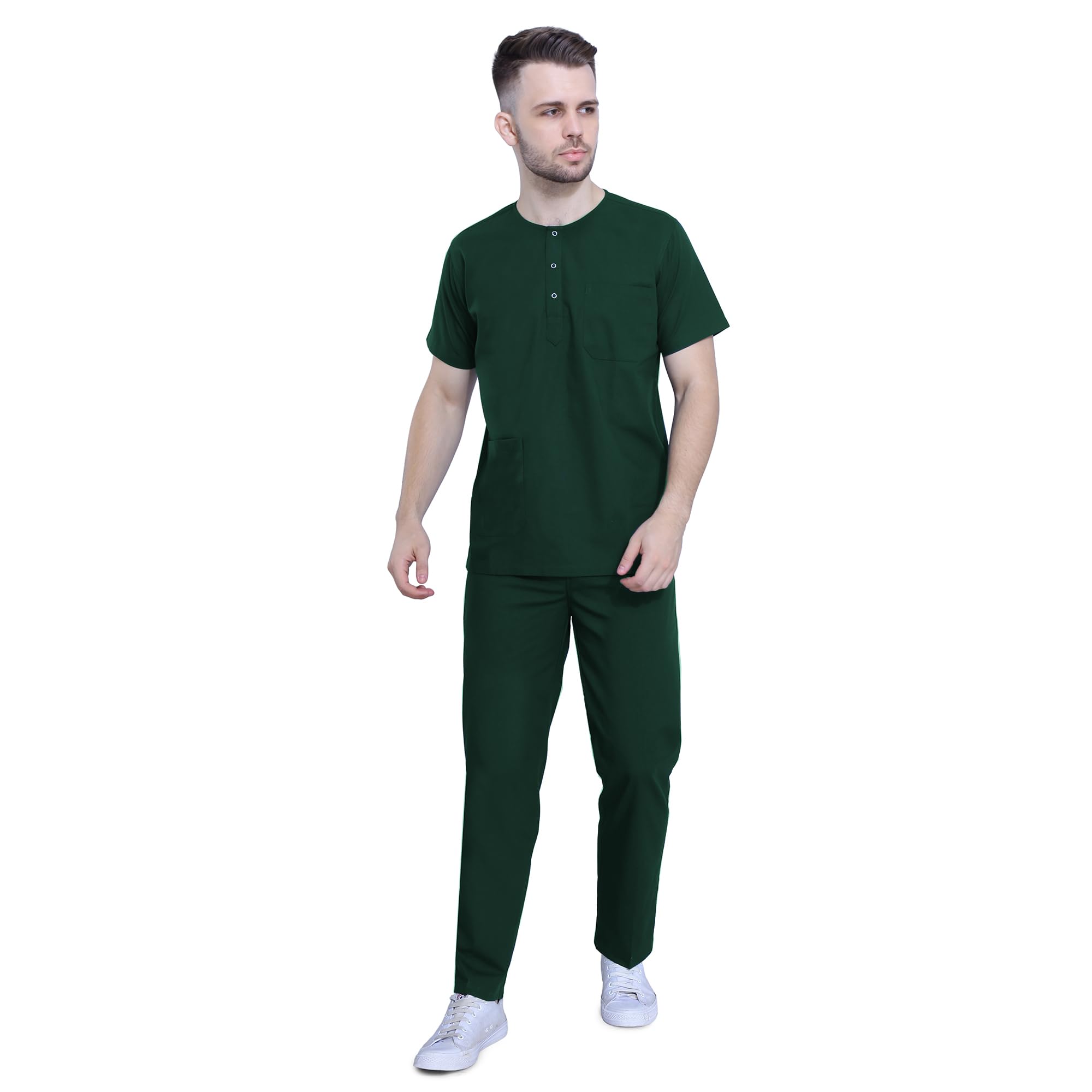 UNIFORM CRAFT Men’s Scrub Suits DSU (Round Neck) || Ideal for doctors, dentists, vets, nurses & healthcare professionals (Forest Green, S) (B0C3LLVDRG) Amazon Price History, Amazon Price Tracker