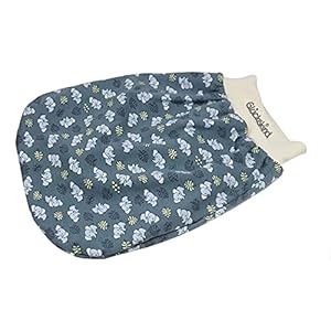 Trappelzak olifant baby met naam, gepersonaliseerde slaapzak, babyslaapzak in verschillende maten (blauw grijs, 38)