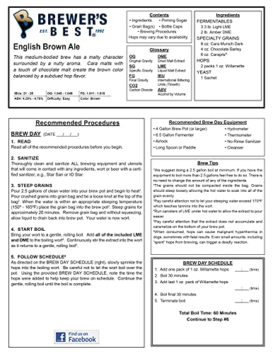 English Brown Ale Homebrew Beer Ingredient Kit #TOP1