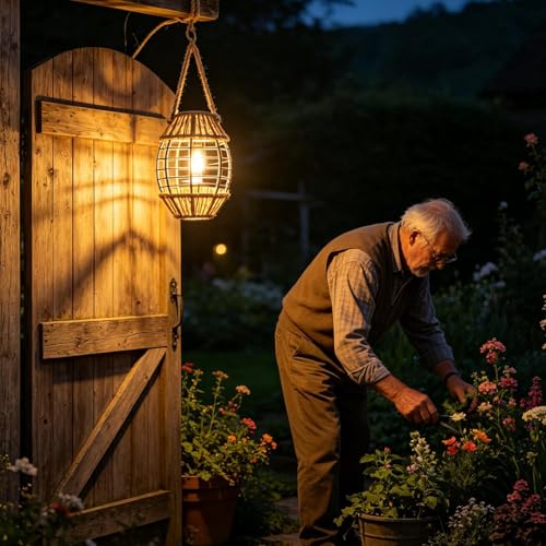 Lanternes solaires extérieures imperméables de patio et lampe suspendue de sentier