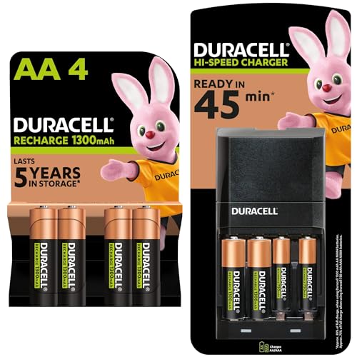 Cargador Duracell de 45 min para mandos y juguetes con pilas recargables AA y AAA