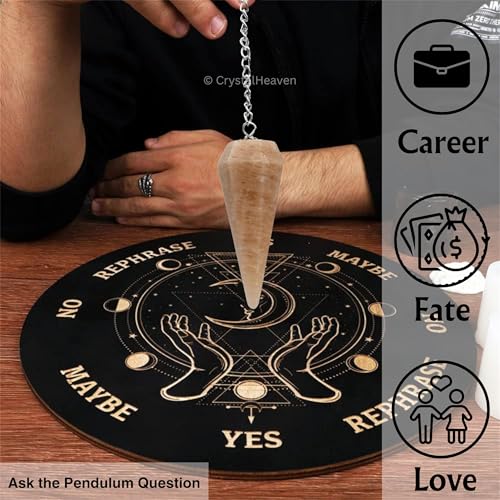 Image of Cream Moonstone Pendulum Dowsing Tool