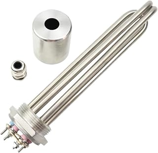 DN40 47mm Thread SUS304 Stainless Steel Electric Tank Boiler Heater Immersion Water Heating Element 3kw/4.5kw/6kw/9kw/12kw(Heater,220v 4.5kw)