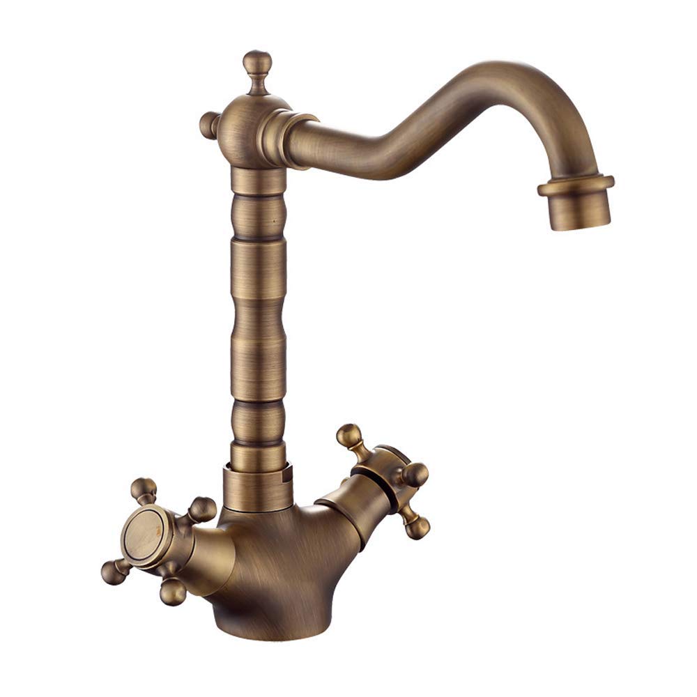 Robinet de cuisine en cuivre antique mitigeur retro en laiton brossé