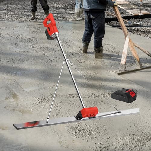 CLEASEBILY Utensile Vibrante per Finitura del calcestruzzo per massetto, Massetto di Superficie in calcestruzzo Struttura Fissa,per Un Lavoro Rapido e Senza Fatica 1battery