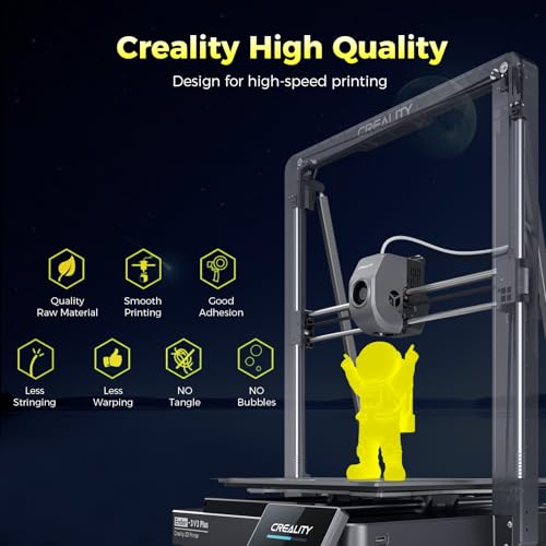 Image of Creality 3D Luminous PLA Printer Filament, Halloween Decor, Glow in The Dark Filament, Best with UV Lamps, 1.75mm, Fit Most FDM 3D Printers, 1kg Spool(2.2lbs), Yellow