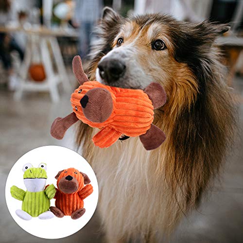 TEHAUX 2 peças de brinquedo de pelúcia para animais de estimação Brinquedo de mastigar para animais