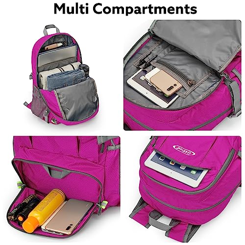 Image of G4Free 40L Lightweight Packable Hiking Backpack, Waterproof Travel Daypack | Water-Resistant Polyamide, Size: 18.9*12.9*9.4inch(L*W*H), 100% Waterproof Wet Pocket, Travel, Climbing, swimming