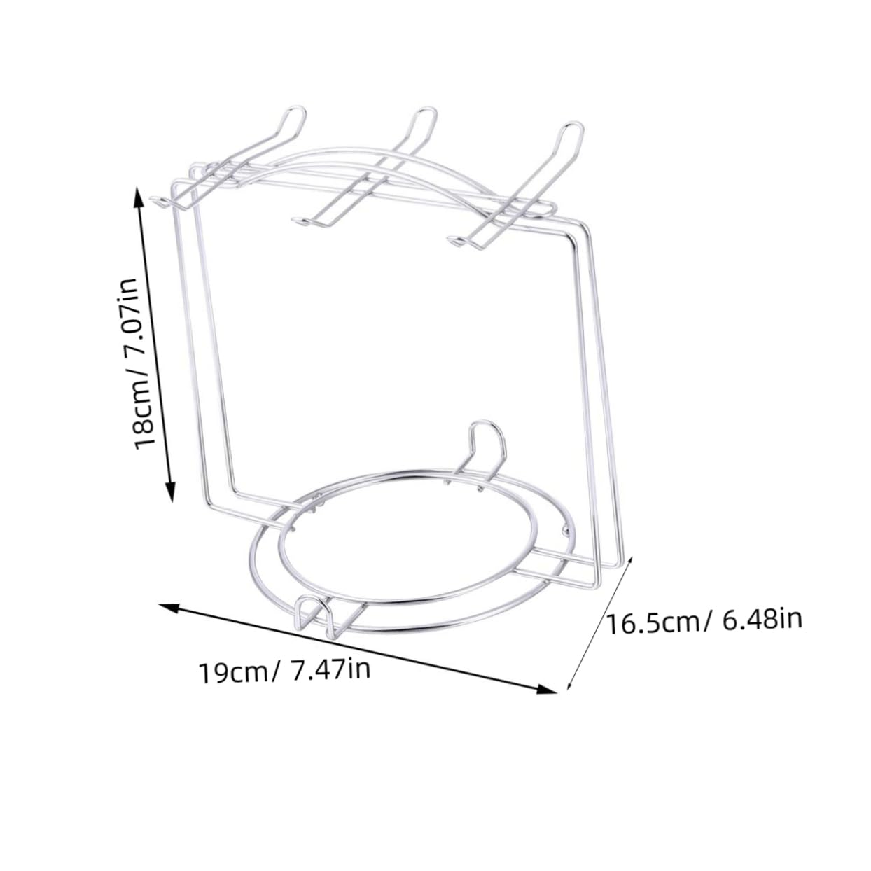 Garneck Cup Holder Kitchen Cabinet and Counter Shelf Organizer for Cups Plates Sleek Silver Design Plate Organizer Countertop Mug Storage