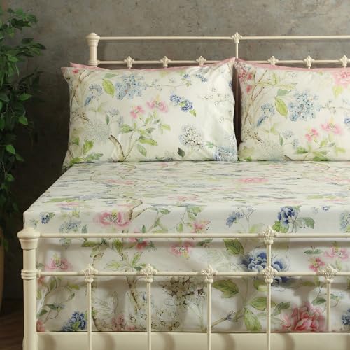 Image of Bedsheet Set | GOTS Certified 100% Organic Cotton Percale | 200 TC | Breathable & Skin-Friendly (Single, Summer Floral)