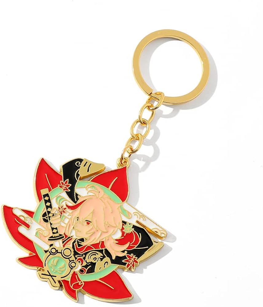 Miniatura 4 de Genshin Impact Anime Game Keychain Enamel Character Pendant Key Chain Gold Keys Ring Key Holder for Men Women Fans Cosplay