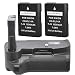 Battery Grip Kit for Nikon D5100, D5200, D5300 Digital SLR Camera Includes Qty 2 Replacement EN-EL14 EN-EL14a Batteries + Vertical Battery Grip + More!!
