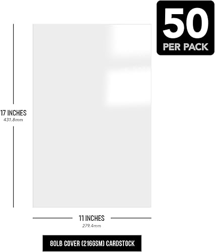 Miniatura 6 de Cartulina digital C2S brillante de doble cara, perfecta para impresión láser a color, volantes, folletos, fotos, 11 x 17 pulgadas, cubierta de 80
