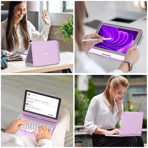 Touch Keyboard Case For All-New Amazon Fire Hd 10 & Fire Hd 10 Plus Tablet (11Th Generation 2021 Release) 10.1", 360° Rotatable,Touchpad Keyboard With Pencil Holder For Fire Hd 10 Tablet #TOP6