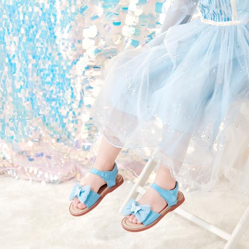 Image of Otter MOMO Girls Open Toe Princess Flat Sandals with Comfort Sole Summer Sandals