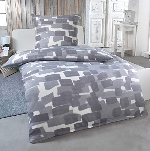 DreamHome Warme Winter Microfaser Thermo Fleece Bettwäsche 135x200 155x220 200x200 Moderne, Größe:135 x 200 cm, Design - Motiv:Design 1