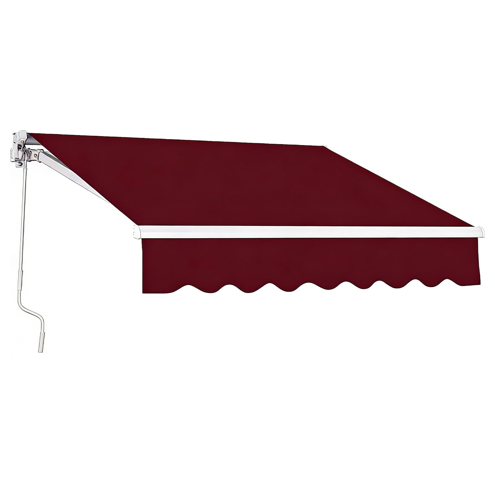 Store banne Enrouleur Balcon Exterieur terrasse auvent Manuel Pare Soleil Parasol pergola pour Patio Marquise paravent Retractable Toile,Réglable(BurgundyA,200x150cm)
