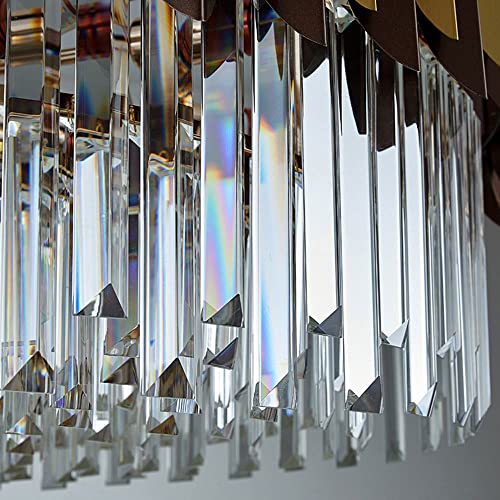 Lustre en cristal de luxe à 2 niveaux pour salon élégant - 7