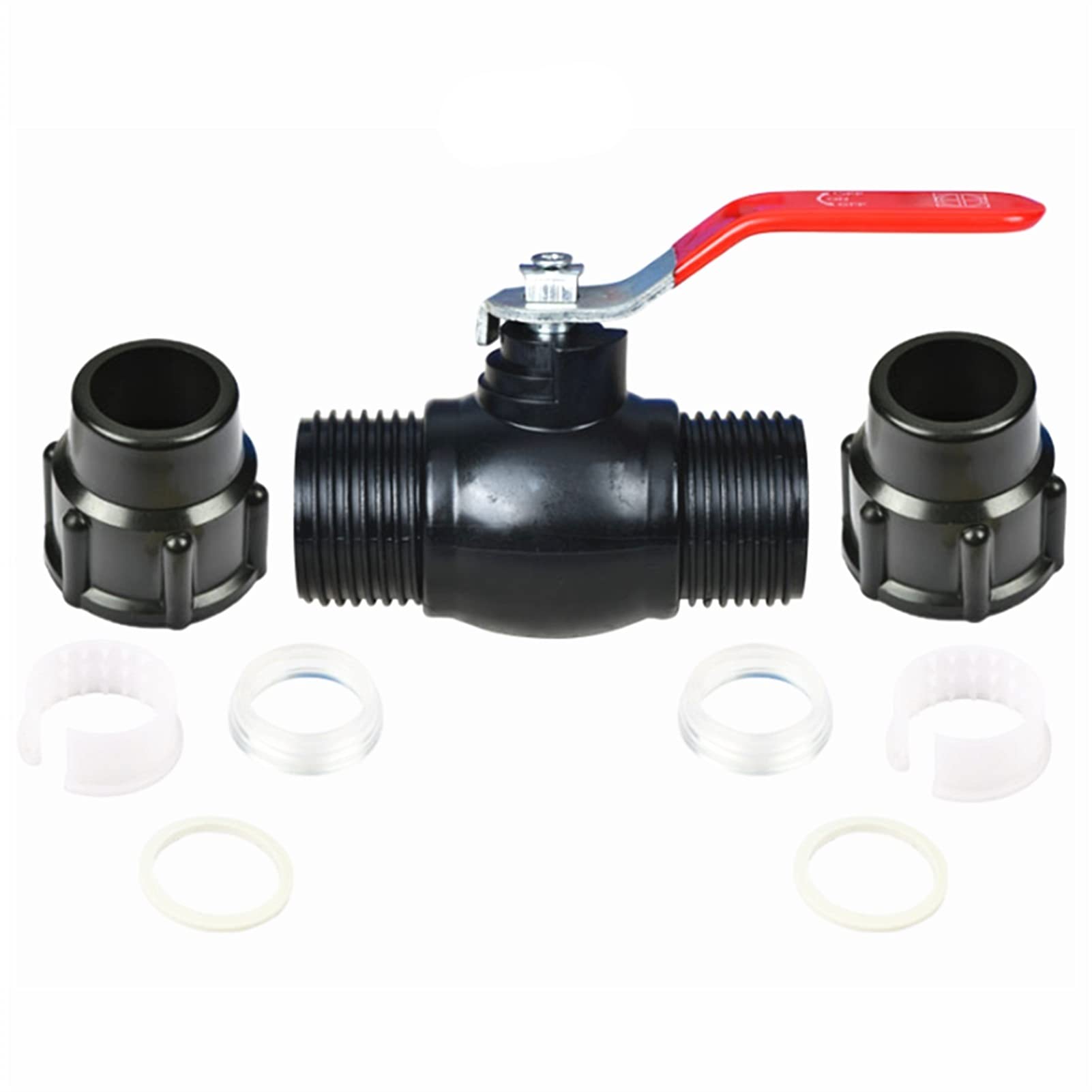 Juntas y conexiones de fontanería de acero inoxida 20/25/32/40/50/ 63mm Plastic Water Pipe Steel handle Quick(Black,25mm)
