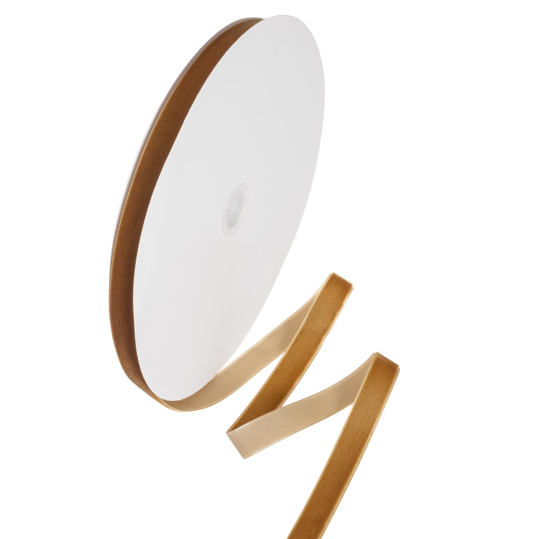 YASEO Golden Brown Velvet Ribbon, 5/8 inch x 25 Yards, Ideal for Choker, Gift Wrapping, Crafts, and Decorations