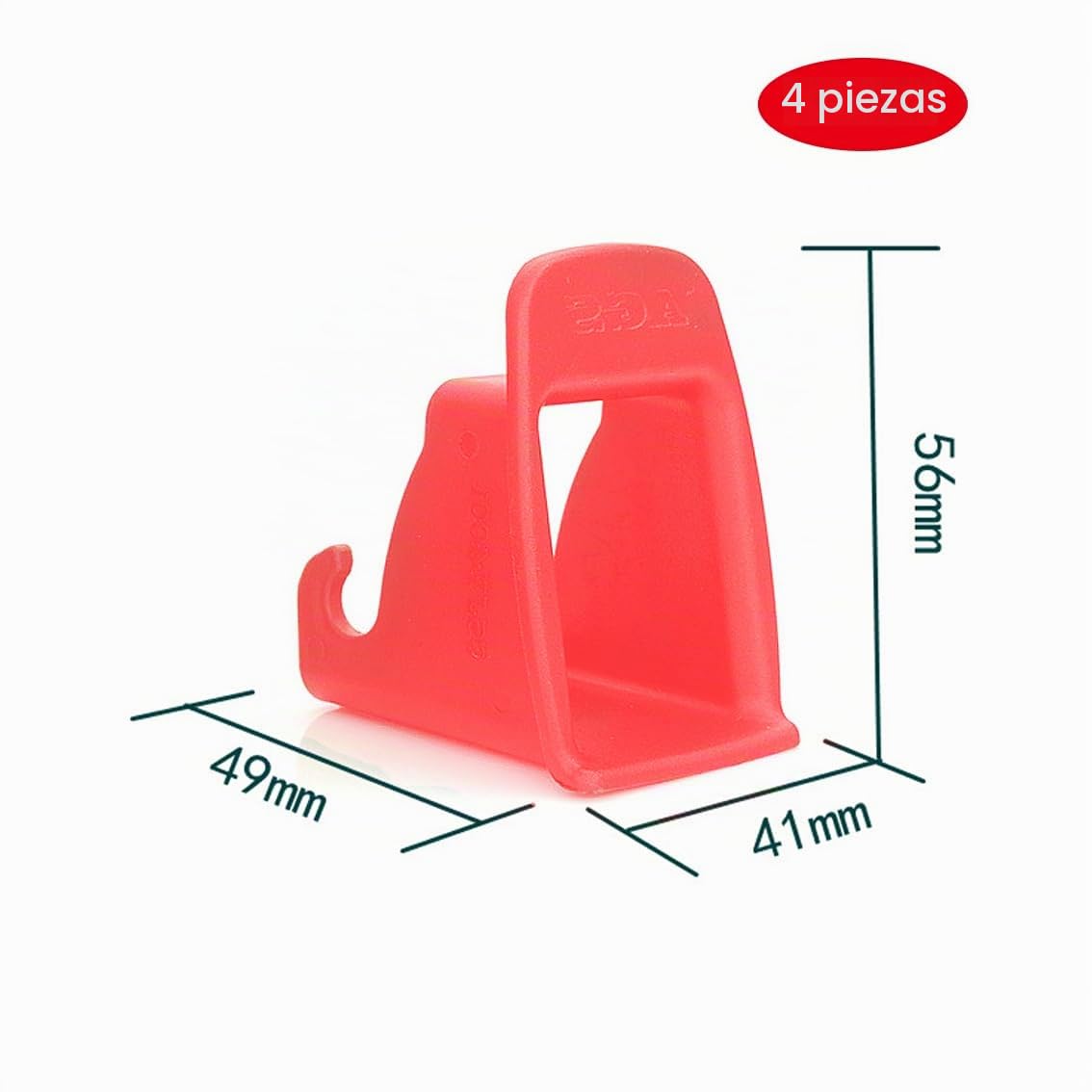 Amacoam Anclajes isofix, 4 Piezas ISOFIX Universal para Coche Adaptador isofix Sistemas de Fijación Unviersal para Asientos de Coche (Rojo)