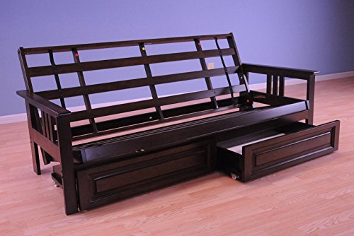 Kodiak Furniture Queen Monterey Wood Futon Frame | Espresso