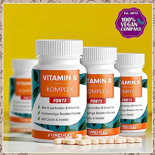 Vitamin B Komplex hochdosiert - 180 Tabletten - alle 8 B-Vitamine (B1, B2, B3, B5, B6, B7, B9, B12) + Co-Faktoren Cholin & Myo-Inositol - laborgeprüft mit Zertifikat - vegan - Vorrat für 6 Monate