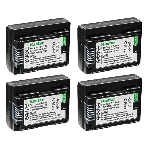 Buy Kastar BP-709 Battery 4-Pack Replacement for Canon LEGRIA HF