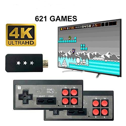 Retro Game Console 4K HD Mini Classic Video Game Console, with Wireless Controller