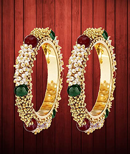 Gold Plated Bangles for Women 2.4 Size