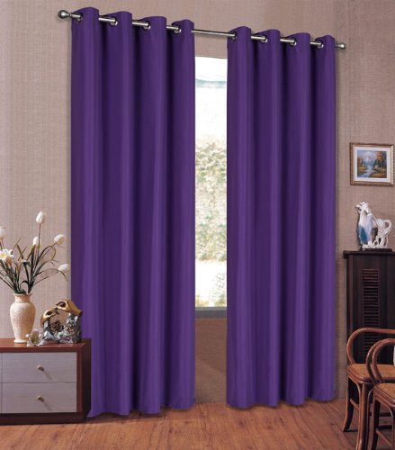 204050 Rideau Opaque avec œillets, Couleur Violette 245 x 140 cm (H x l)