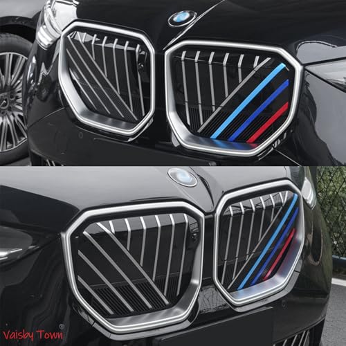 Image of Automotive Front Grill Mesh Protector for BMW X3 2025-2026 | Front Grille Tricolour Inserts 3 pcs, Radiator Cover for Grill