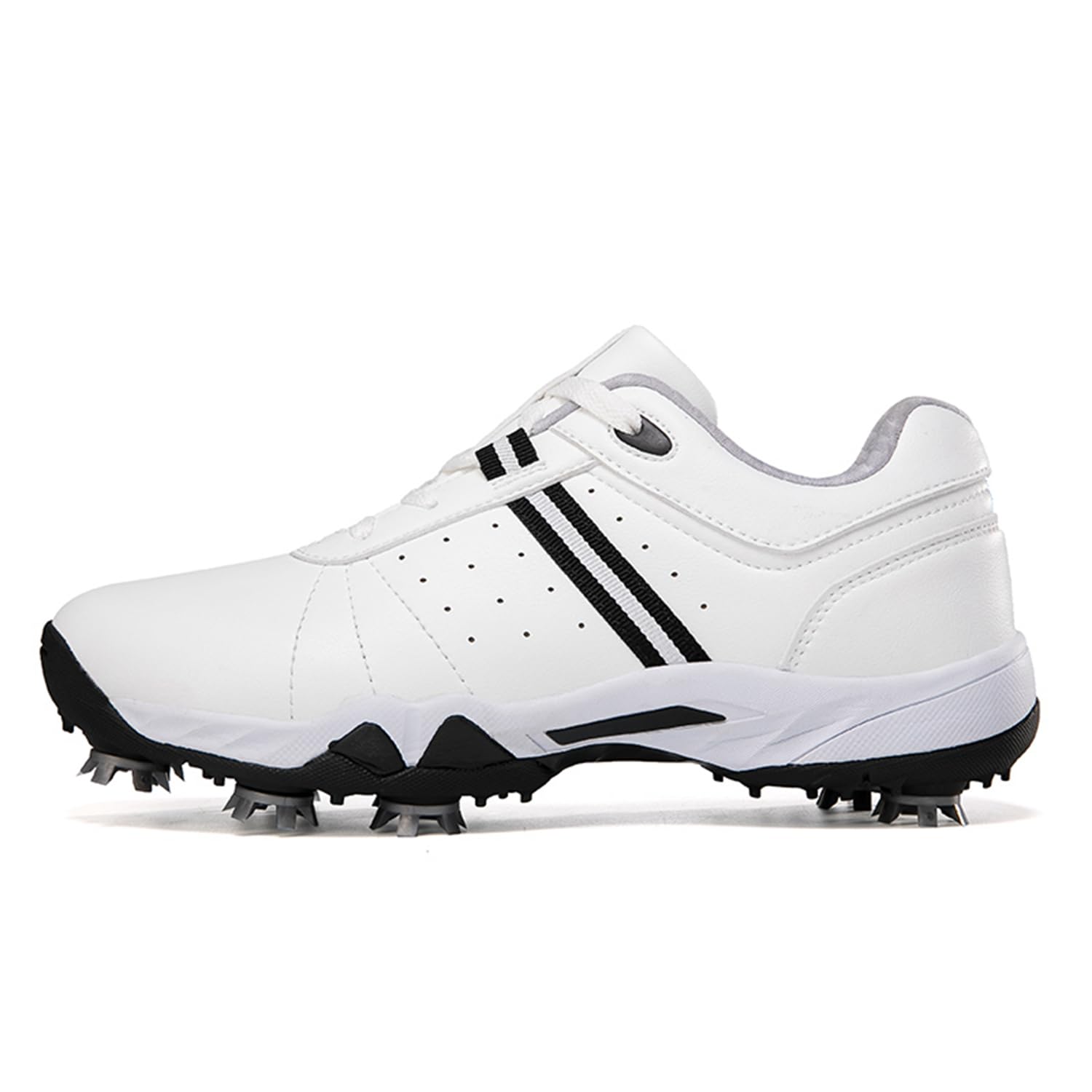 Ybberik Women's Golf Shoes, Waterproof and Breathable Golf Shoes with Spikes for Ladies Black